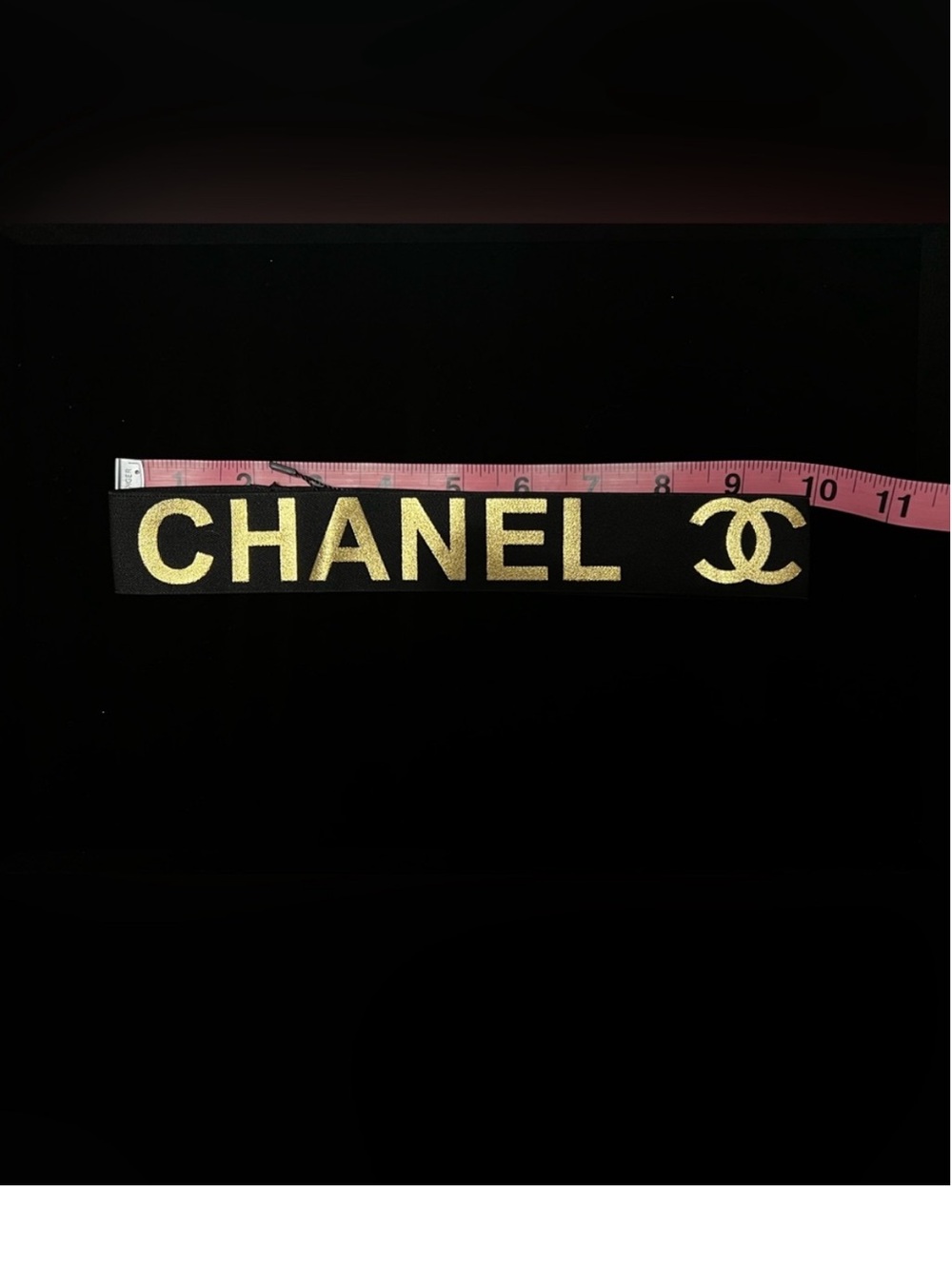 Double C Designer Black Gold Metallic Stretch Disco Vibe Headband 🪩🕺